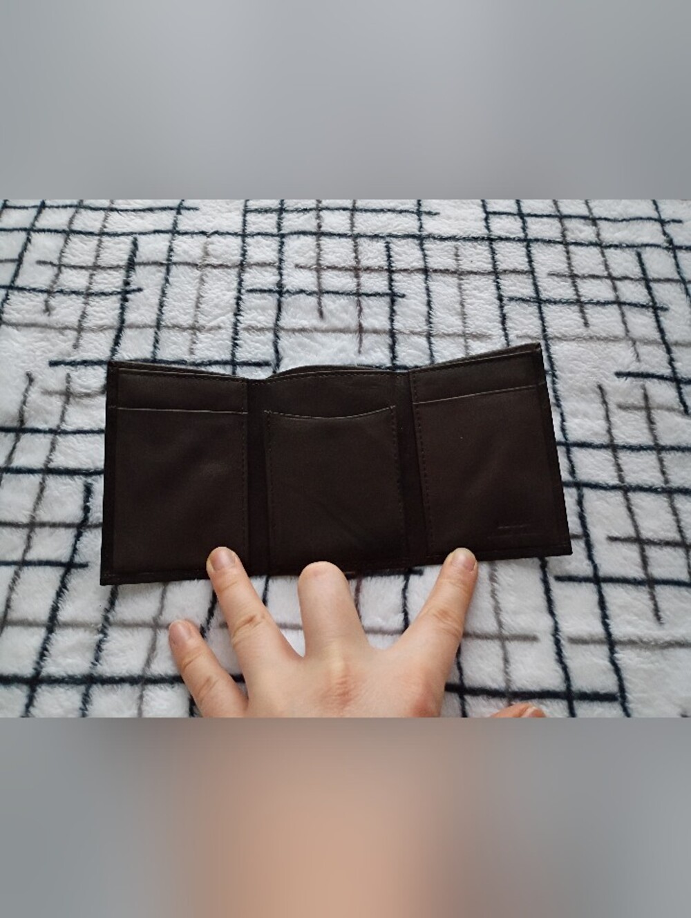 BUXTON Leather Slim Brown Trifold Wallet for Women